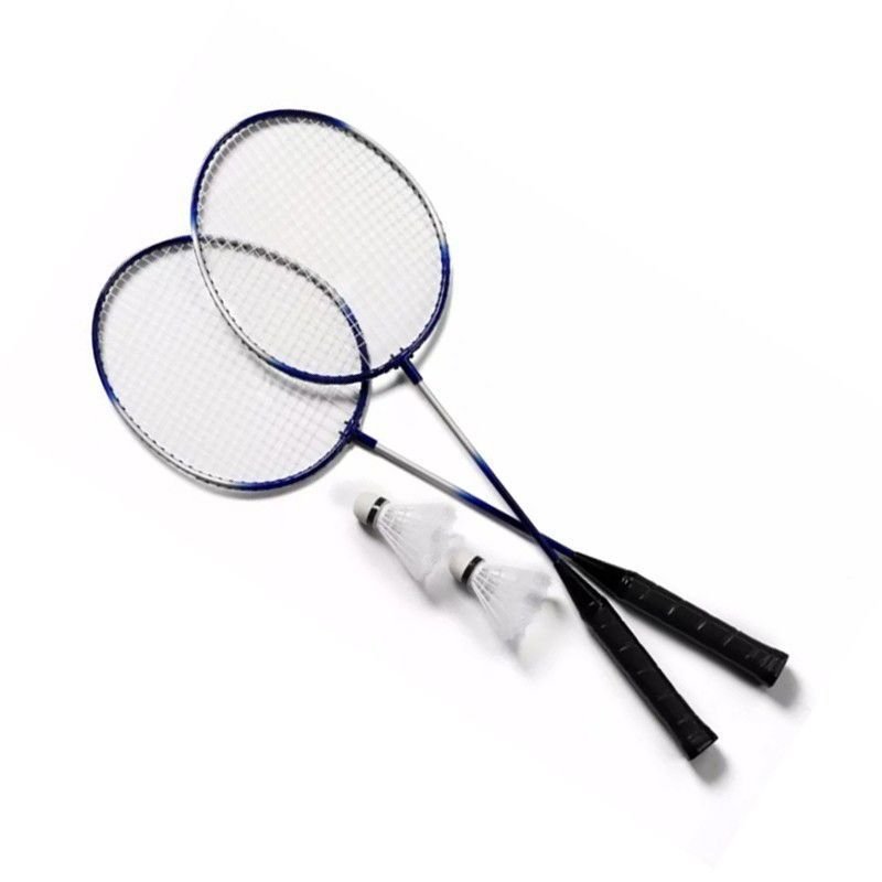 Kit 2 Raquetes Badminton Petecas e Bolsa