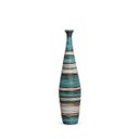 Ver imagem 1 de Vaso De Chão Para Sala Azul E Palha Faenza P Marrakesh