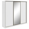 Guarda-roupa Casal com Espelho 3 Portas de Correr 6 Gavetas Spazio Glass Lopas - 4