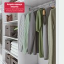 Ver imagem 7 de Guarda-roupa Casal com Espelho 3 Portas de Correr 6 Gavetas Spazio Glass Lopas