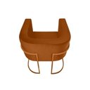 Ver imagem 4 de Kit 2 Cadeiras de Jantar Premium Base de Ferro Cobre Veludo Terracota Laranja