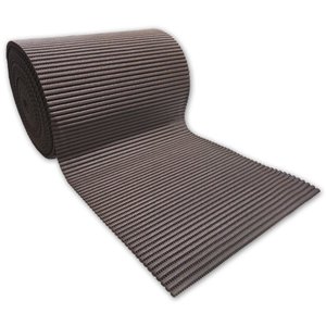 Tapete Passadeira Emborrachada Antider 43cm Venda por Metro Marrom