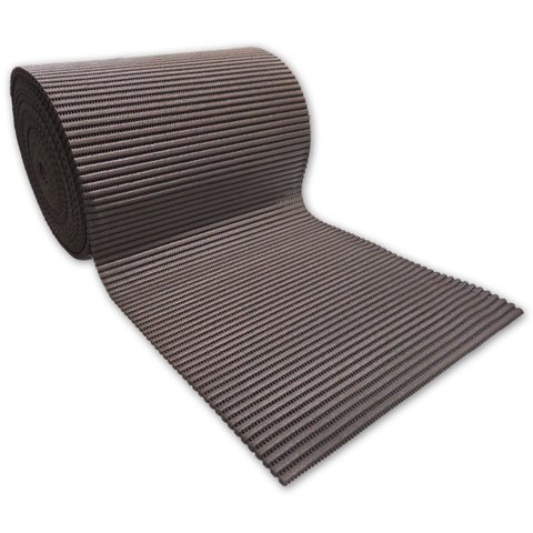 Tapete Passadeira Emborrachada Antider 43cm Venda por Metro Marrom