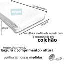 Ver imagem 6 de Capa Colchão Solteiro Impermeável Hospitalar com Zíper - Branca 78x188x14cm