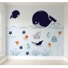 Papel de parede fundo do mar infantil para quarto de bebê VR47 - 1