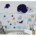 Ver imagem 3 de Papel de parede fundo do mar infantil para quarto de bebê VR47