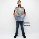 Ver imagem 2 de Quadro Decorativo em Canvas Abstrato Mármore Azul Perolado TaColado Moldura Flutuante 4,5cm Branca 6