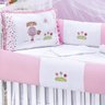 Kit de Berço Rosa Menina 10 Peças Padrão Americano Heloísa - 1