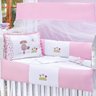 Kit de Berço Rosa Menina 10 Peças Padrão Americano Heloísa - 2