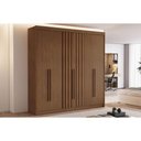 Ver imagem 1 de Guarda Roupa Casal 6 Portas (2 Ripadas) e 6 Gavetas Portugal Cacau - Conquista