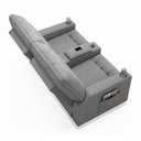 Ver imagem 6 de Poltrona do Papai Reclinável Sala de Cinema Palace 2 Lugares Manual Baú Usb Linho Cinza G23 Encantum