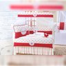 Kit Berço Vermelho Menina Padrão Americano 10 Peças - 5
