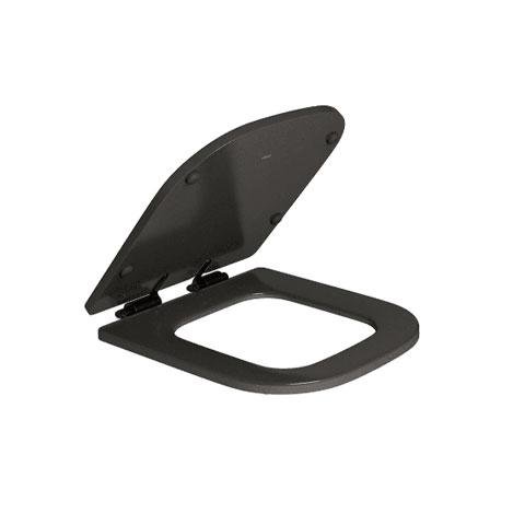Assento Poliéster Slow Close Piano AP337 Black Matte - Deca