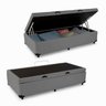 Cama Báu Box Base Solteiro Courino Cinza - 1