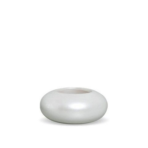 Vaso Decorativo De Mesa Pérola Cachepot Redondo P De Cerâmica