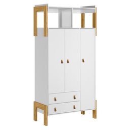 Guarda Roupa Roupeiro Infantil Fantasia 4375 Qmovi Branco Acetinado - 3