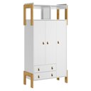 Ver imagem 3 de Guarda Roupa Roupeiro Infantil Fantasia 4375 Qmovi Branco Acetinado