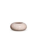 Ver imagem 1 de Vaso De Mesa Pequeno Bege Decoração Em Cerâmica Cachepot Redondo