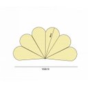 Ver imagem 3 de Cabeceira Queen Petalas Luxo Estofada - Veludo Rose - 160x60cm