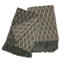 Ver imagem 1 de Xale Manta Para Sofá E Poltrona Luxo 2 Lugares Estampada Roma Preto