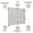 Ver imagem 3 de Cabeceira Casal Queen Cama Box 160cm Claire I02 Veludo Bege - Mpozenato