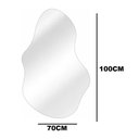 Ver imagem 4 de Espelho Orgânico Luxo Decorativo de Parede Quarto Sala Banheiro 100 X 70 Grande