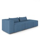 Ver imagem 2 de Sofá Versátil Sala de Estar Atlanta 298cm Modulado Linho Azul G52 - Gran Belo