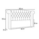 Ver imagem 3 de Cabeceira Cama Box Casal 160cm Sofia Bouclê Cinza