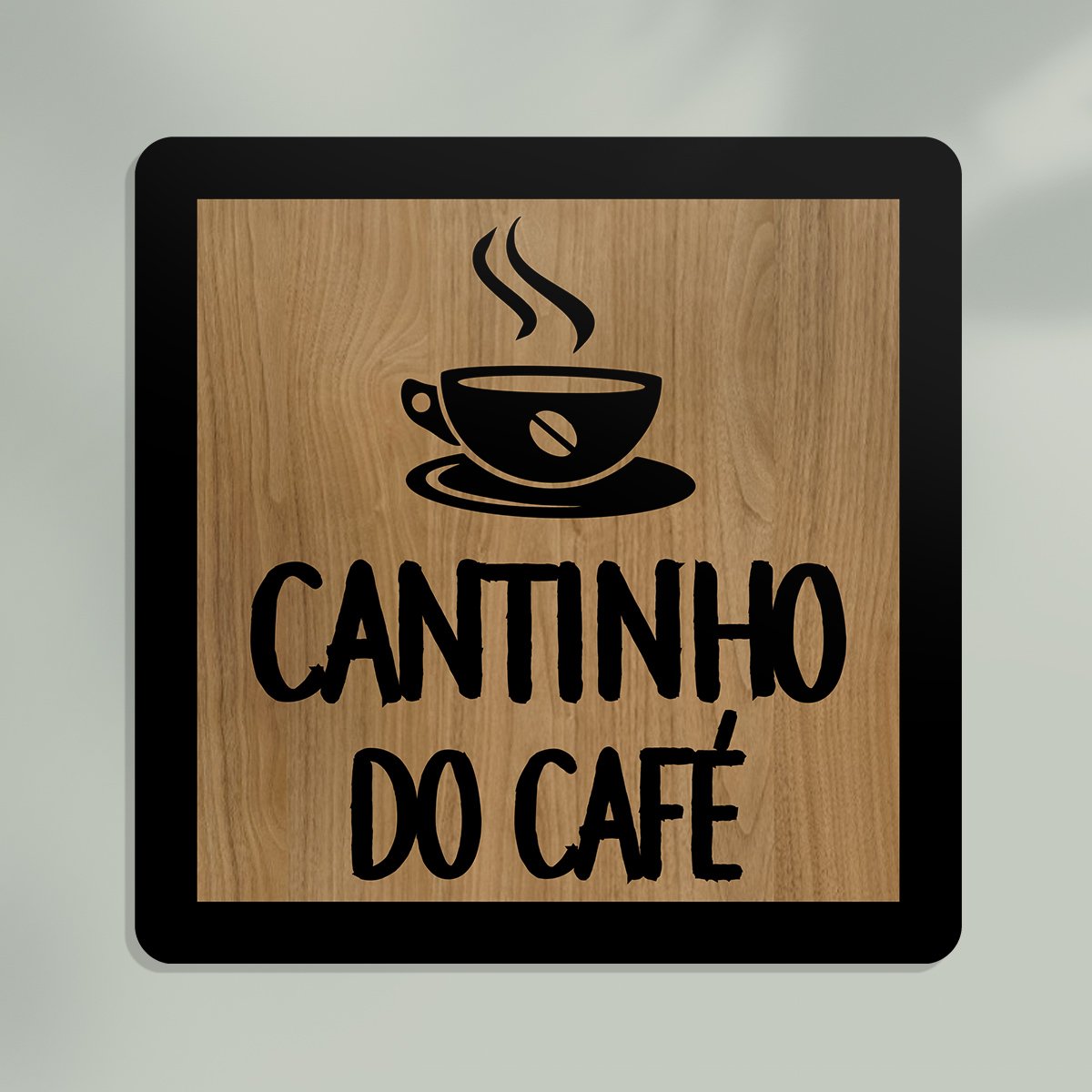 Placa Quadro Decorativo Cantinho do Café em Mdf 20x20cm Kit 3 - 4