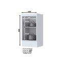 Ver imagem 4 de Balcão de Cozinha Americana 1 Porta s/ Tampo 40cm Branco - Henn