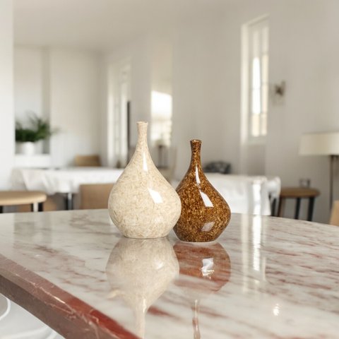 Vaso de Mesa para Decoração de Sala Dupla Cristal Petra