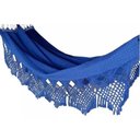 Ver imagem 2 de Rede de Dormir Descanso Casal Azul Royal Gigante Suporta 300kg Algodão