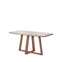 Ver imagem 1 de Mesa Benedicta com Vidro Natural Off White 180cm