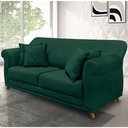 Ver imagem 2 de Sofá 2 Lugares Pé de Madeira Julieta 160 Cm Veludo Verde S04 - D'Rossi
