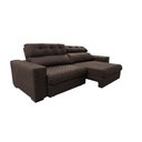 Ver imagem 7 de Sofá Retrátil e Reclinável 2,35m Molas Ensacadas Cama inBox Style Thermo Gel Linho Marrom