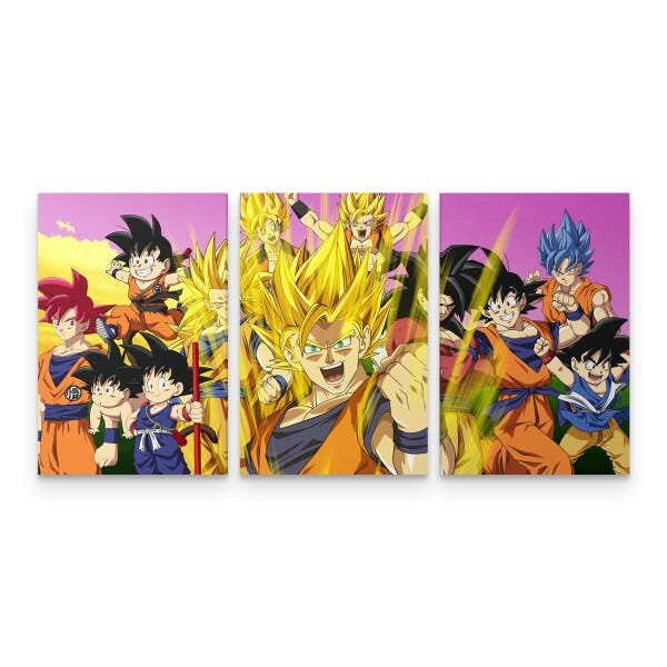 Quadro Dragon Ball Goku Criança - MDF