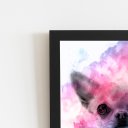 Ver imagem 2 de Quadro Cão Cachorro Chihuahua Aquarela Moldura 20x30cm