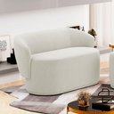 Ver imagem 2 de Namoradeira Decorativa Orgânica Mavi 02 Lugares Bouclê Creme - Desk Design