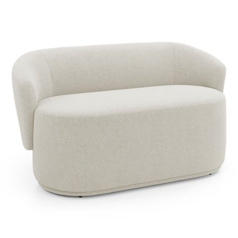 Namoradeira Decorativa Orgânica Mavi 02 Lugares Bouclê Creme - Desk Design