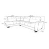 Sofá de Couro Canto Marrocos 3 Lugares com Chaise Esquerda Conhaque com Brilho - Mempra Design - 8