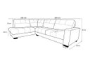Ver mais imagens de Sofá de Couro Canto Marrocos 3 Lugares com Chaise Esquerda Conhaque com Brilho - Mempra Design