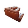 Sofá de Couro Canto Marrocos 3 Lugares com Chaise Esquerda Conhaque com Brilho - Mempra Design - 5