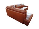 Ver imagem 5 de Sofá de Couro Canto Marrocos 3 Lugares com Chaise Esquerda Conhaque com Brilho - Mempra Design