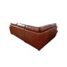 Sofá de Couro Canto Marrocos 3 Lugares com Chaise Esquerda Conhaque com Brilho - Mempra Design - 7