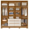 Guarda Roupa Casal Ambiente San Francisco 6 Portas Freijó Off White com Espelho - Moval - 3
