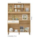 Ver imagem 2 de Cozinha Compacta Magazin 120cm Freijó Off White Nicioli