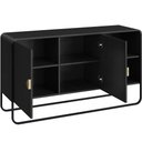 Ver mais imagens de Aparador Buffet para Sala de Jantar 2 Portas Industrial 135cm Alek A03 Nero Preto - Lyam Decor