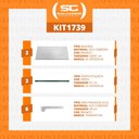 Ver imagem 2 de Kit 3 Bandejas Prateleiras 40x91 Para Gôndolas New Plus Com Porta Etiquetas Verde - SA Gôndolas