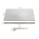 Ver imagem 3 de Kit 3 Bandejas Prateleiras 40x91 Para Gôndolas New Plus Com Porta Etiquetas Verde - SA Gôndolas
