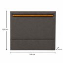 Ver imagem 2 de Cabeceira Painel Gabriela p/ Cama Casal 140cm Estofada Veludo:Cinza Escuro